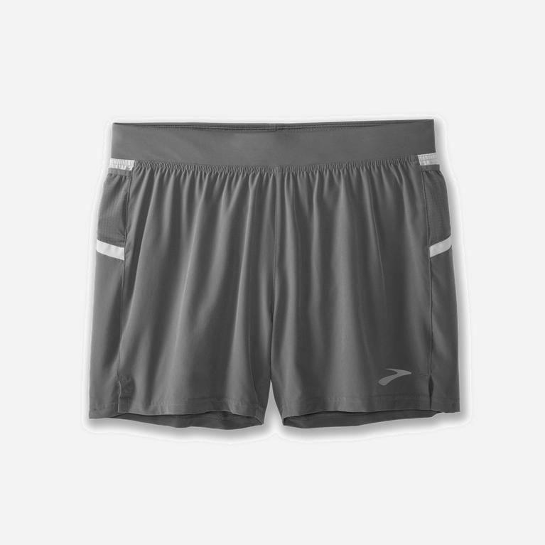 Brooks Sherpa 5 2-In-1 NZ - Men's Running Shorts - Steel/Ash/grey (42697-SAQF)